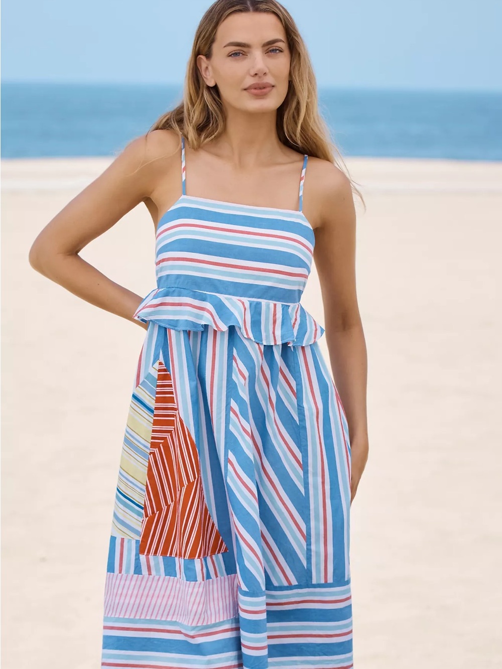 Women’s Celandine for Anthropologie Sleeveless Patchwork Sailboat Dress Large